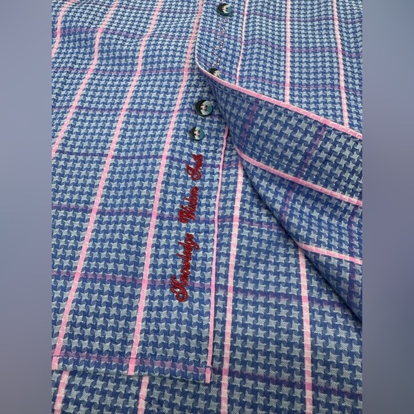 Robert Graham Purple Pink Long Sleeve Button Shirt Flip Cuff • Men’s Medium - Picture 4 of 8